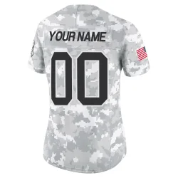 Custom Carolina Panthers Limited Women's 2024 Salute to Service Jersey (Arctic Camo)