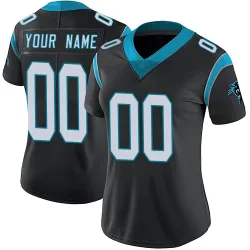 Custom Carolina Panthers Limited Women's Team Color Vapor Untouchable Jersey (Black)