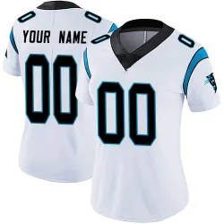 Custom Carolina Panthers Limited Women's Vapor Untouchable Jersey (White)