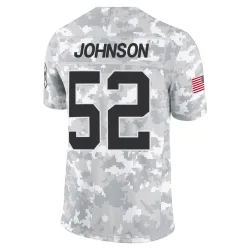 DJ Johnson Carolina Panthers Limited Men's 2024 Salute to Service Jersey (Arctic Camo)