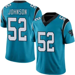 DJ Johnson Carolina Panthers Limited Men's Alternate Vapor Untouchable Jersey (Blue)
