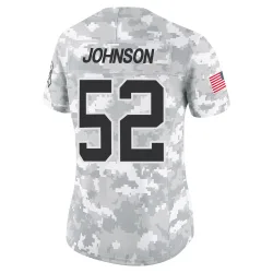 DJ Johnson Carolina Panthers Limited Women's 2024 Salute to Service Jersey (Arctic Camo)