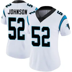 DJ Johnson Carolina Panthers Limited Women's Vapor Untouchable Jersey (White)