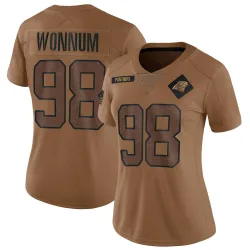 D.J. Wonnum Carolina Panthers Limited Women's 2023 Salute To Service Jersey (Brown)