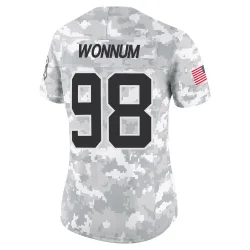 D.J. Wonnum Carolina Panthers Limited Women's 2024 Salute to Service Jersey (Arctic Camo)