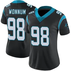 D.J. Wonnum Carolina Panthers Limited Women's Team Color Vapor Untouchable Jersey (Black)