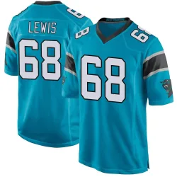 Damien Lewis Carolina Panthers Game Men's Alternate Jersey (Blue)