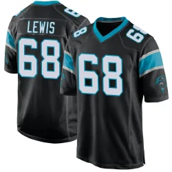Damien Lewis Carolina Panthers Game Men's Team Color Jersey (Black)