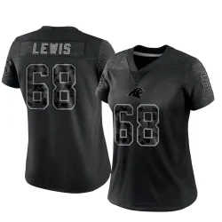 Damien Lewis Carolina Panthers Limited Women's Reflective Jersey (Black)