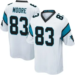 David Moore Carolina Panthers Game Men's Jersey (White)
