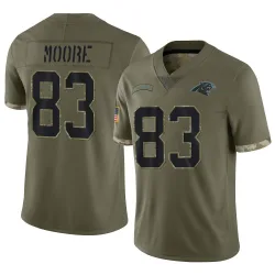 David Moore Carolina Panthers Limited Men's 2022 Salute To Service Jersey (Olive)