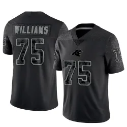 DeShawn Williams Carolina Panthers Limited Men's Reflective Jersey (Black)