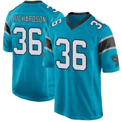 Demani Richardson Carolina Panthers Game Men's Alternate Jersey (Blue)