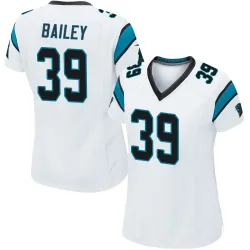 Emani Bailey Carolina Panthers Game Women's Jersey (White)
