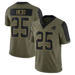 Eric Reid Carolina Panthers Limited Men's 2021 Salute To Service Jersey (Olive)