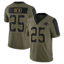 Eric Reid Carolina Panthers Limited Youth 2021 Salute To Service Jersey (Olive)