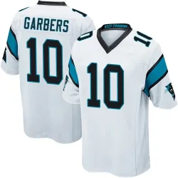 Ethan Garbers Carolina Panthers Game Men's Jersey (White)