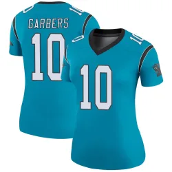Ethan Garbers Carolina Panthers Legend Women's Color Rush Jersey (Blue)