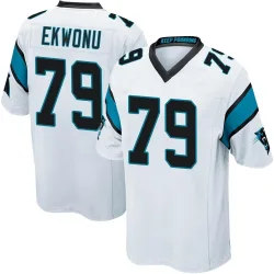 Ikem Ekwonu Carolina Panthers Game Men's Jersey (White)