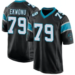 Ikem Ekwonu Carolina Panthers Game Men's Team Color Jersey (Black)