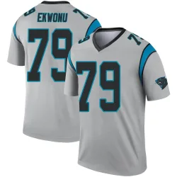 Ikem Ekwonu Carolina Panthers Legend Men's Inverted Silver Jersey ()