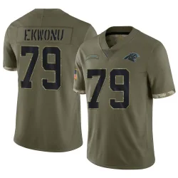 Ikem Ekwonu Carolina Panthers Limited Men's 2022 Salute To Service Jersey (Olive)