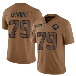 Ikem Ekwonu Carolina Panthers Limited Men's 2023 Salute To Service Jersey (Brown)