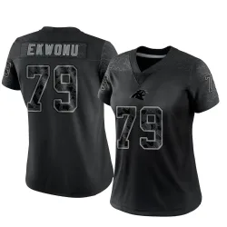 Ikem Ekwonu Carolina Panthers Limited Women's Reflective Jersey (Black)