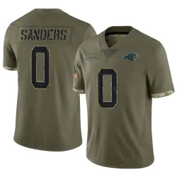 Ja'Tavion Sanders Carolina Panthers Limited Men's 2022 Salute To Service Jersey (Olive)