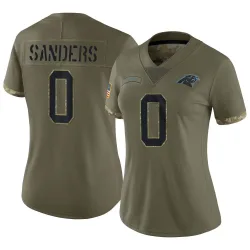 Ja'Tavion Sanders Carolina Panthers Limited Women's 2022 Salute To Service Jersey (Olive)