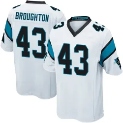 JaTravis Broughton Carolina Panthers Game Men's Jersey (White)
