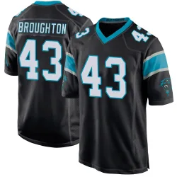 JaTravis Broughton Carolina Panthers Game Men's Team Color Jersey (Black)