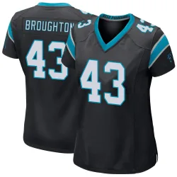 JaTravis Broughton Carolina Panthers Game Women's Team Color Jersey (Black)