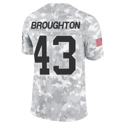 JaTravis Broughton Carolina Panthers Limited Men's 2024 Salute to Service Jersey (Arctic Camo)