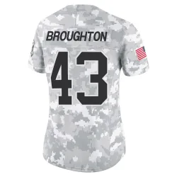 JaTravis Broughton Carolina Panthers Limited Women's 2024 Salute to Service Jersey (Arctic Camo)