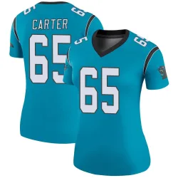 Ja'Tyre Carter Carolina Panthers Legend Women's Color Rush Jersey (Blue)