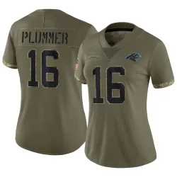 Jack Plummer Carolina Panthers Limited Women's 2022 Salute To Service Jersey (Olive)