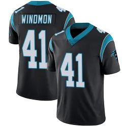 Jacoby Windmon Carolina Panthers Limited Men's Team Color Vapor Untouchable Jersey (Black)
