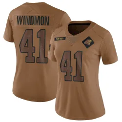 Jacoby Windmon Carolina Panthers Limited Women's 2023 Salute To Service Jersey (Brown)
