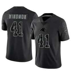 Jacoby Windmon Carolina Panthers Limited Youth Reflective Jersey (Black)