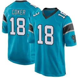Jalen Coker Carolina Panthers Game Men's Alternate Jersey (Blue)