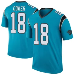 Jalen Coker Carolina Panthers Legend Men's Color Rush Jersey (Blue)