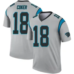 Jalen Coker Carolina Panthers Legend Men's Inverted Silver Jersey ()