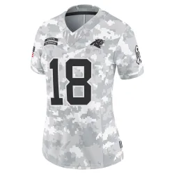 Jalen Coker Carolina Panthers Limited Women's 2024 Salute to Service Jersey (Arctic Camo)