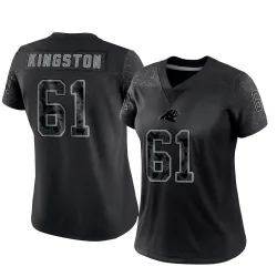Jarrett Kingston Carolina Panthers Limited Women's Reflective Jersey (Black)