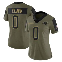 Jerrod Clark Carolina Panthers Limited Women's 2021 Salute To Service Jersey (Olive)