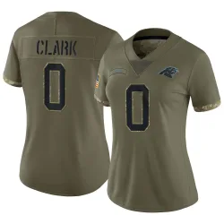 Jerrod Clark Carolina Panthers Limited Women's 2022 Salute To Service Jersey (Olive)