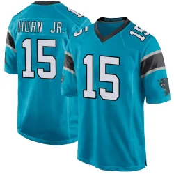 Jimmy Horn Jr. Carolina Panthers Game Men's Alternate Jersey (Blue)