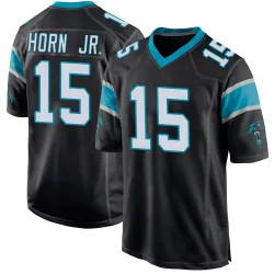 Jimmy Horn Jr. Carolina Panthers Game Youth Team Color Jersey (Black)