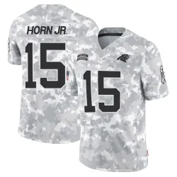 Jimmy Horn Jr. Carolina Panthers Limited Men's 2024 Salute to Service Jersey (Arctic Camo)